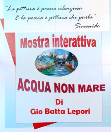 Invito mostra interattiva acqua non mare